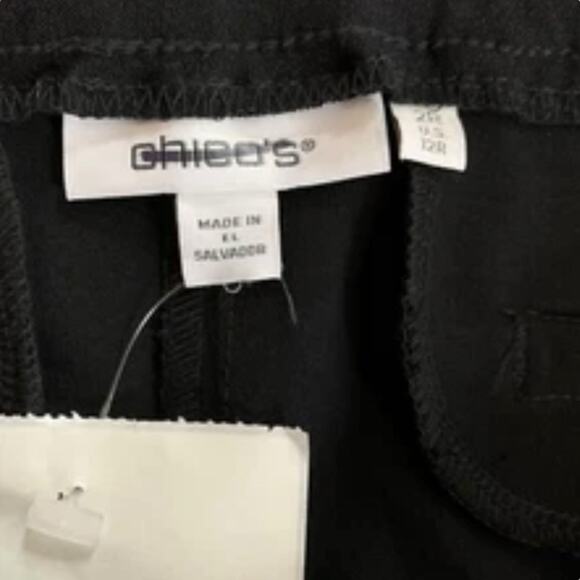 Chico's Pants NWT Size 2 (12) So Slimming Brigitte Slim Leg Eyelet Scallop Hem - Picture 5 of 9